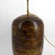 Art Deco modernist lamp in patinated brass, circa 1930.