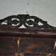 Large wall-mounted coat rack in solid brown pine, antique style circa 1900, height 210 cm.