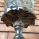 Baroque inspired ornate brass and bubble glass table