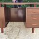1980s mahogany veneered desk