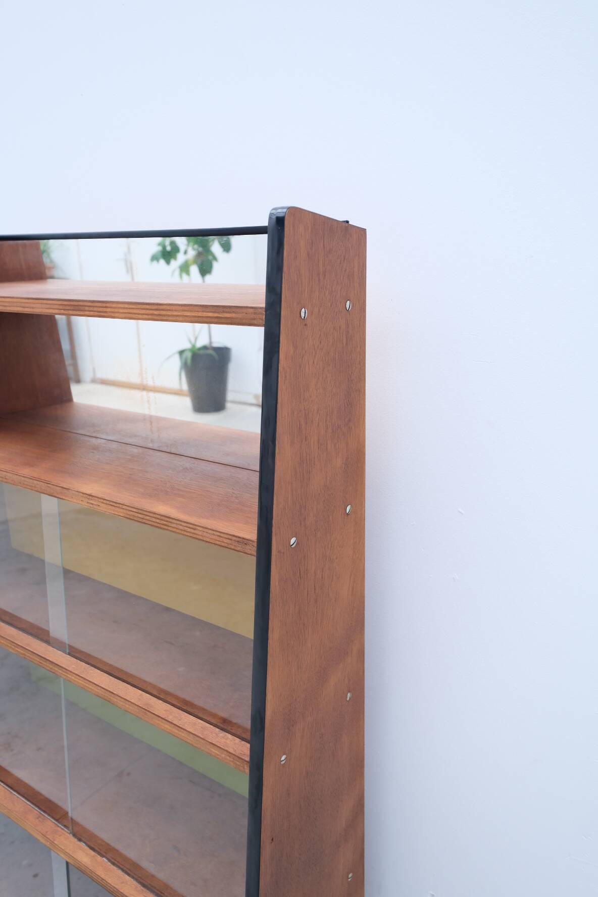 Fonteneau & cie bookcase in oak veneer, france 1950