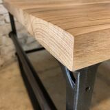 Oak coffee table and machine foot tool singer simanco 1920