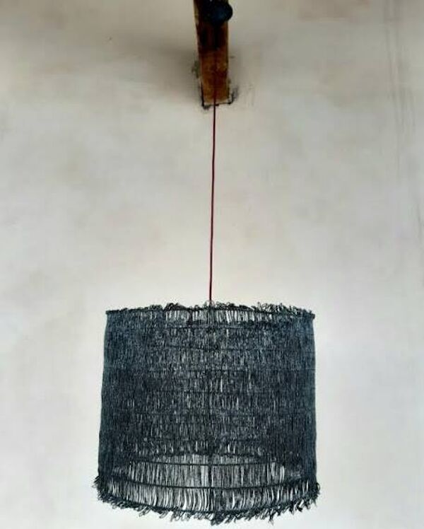 Suspension bohème XXL en perles, 1970