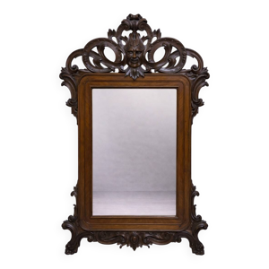Miroir en bois sculpté, - iii