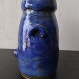 Vinaigrier in blue ceramic signed Couffil