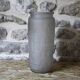 Molded pressed glass vase with geometric decoration Verrerie Legras