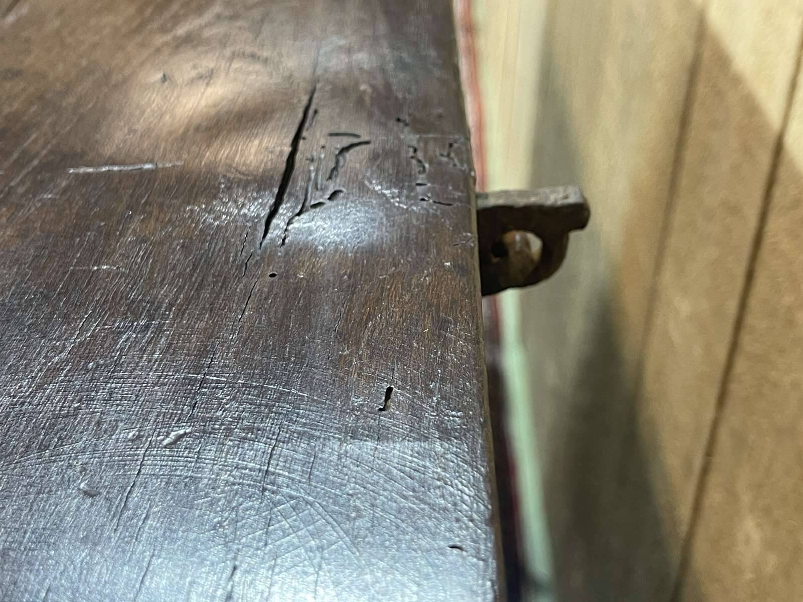 Large 18th century oak chest