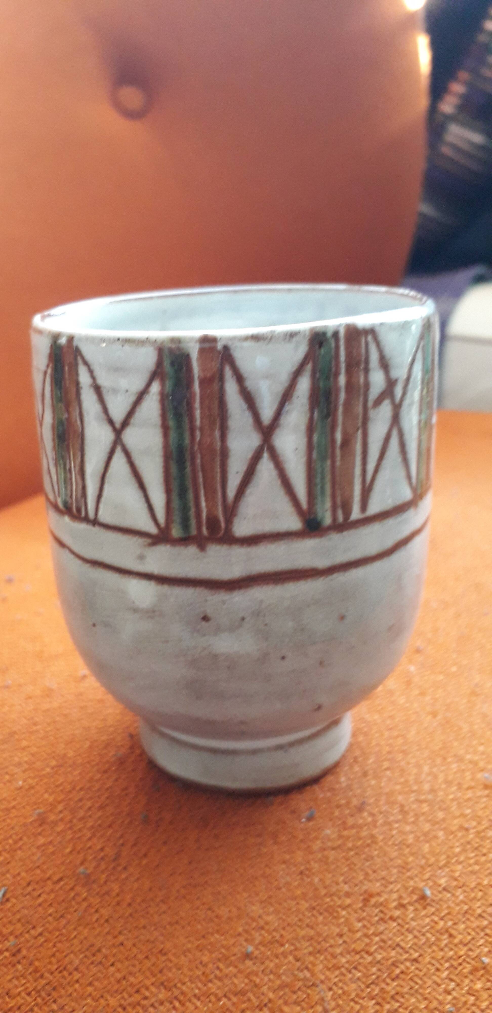 Vallauris ceramic vase signed Jean Rivier