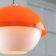 Space Age Italian Orange Plexiglass Pendant Lamp, 1970s