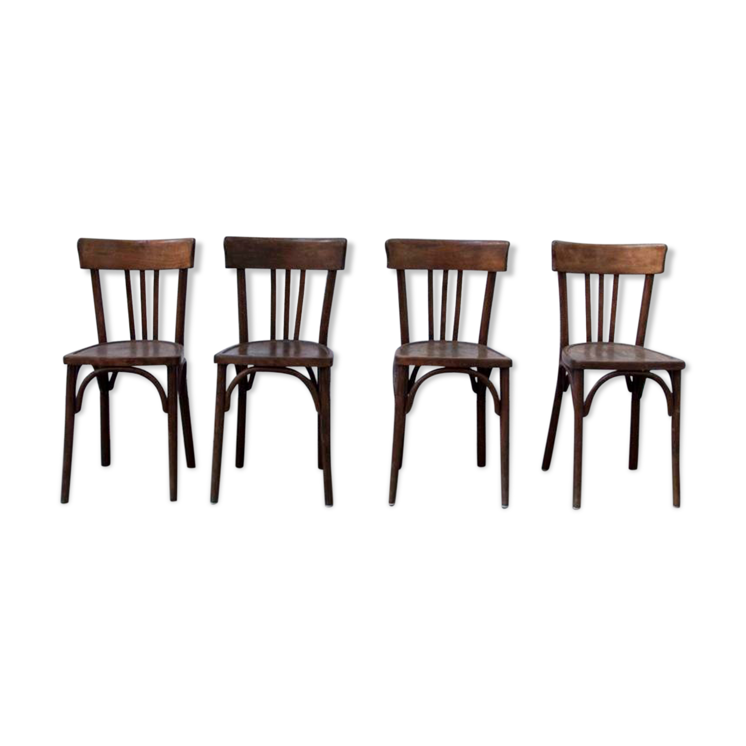 Series of 4 baumann bistro chairs