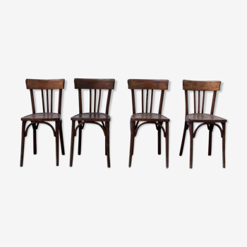 Série de 4 chaises bistrot Baumann