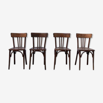 Series of 4 baumann bistro chairs