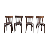 Series of 4 baumann bistro chairs