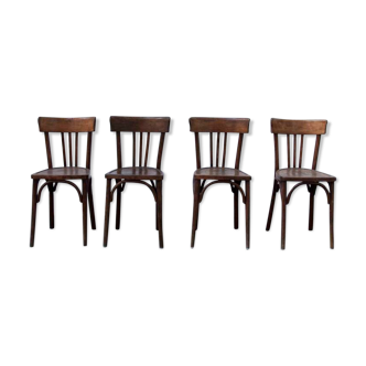 Series of 4 baumann bistro chairs