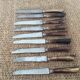 Series of 9 cheese knives