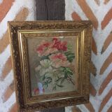 Watercolor painting bouquet of flowers