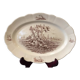 OVAL SERVING DISH IN TER DE FER MODEL BURGUNDY LONGCHAMP DECOR HUNTING