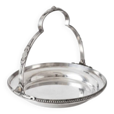 Silver-plated fruit basket with a movable handle – Louis XVI style