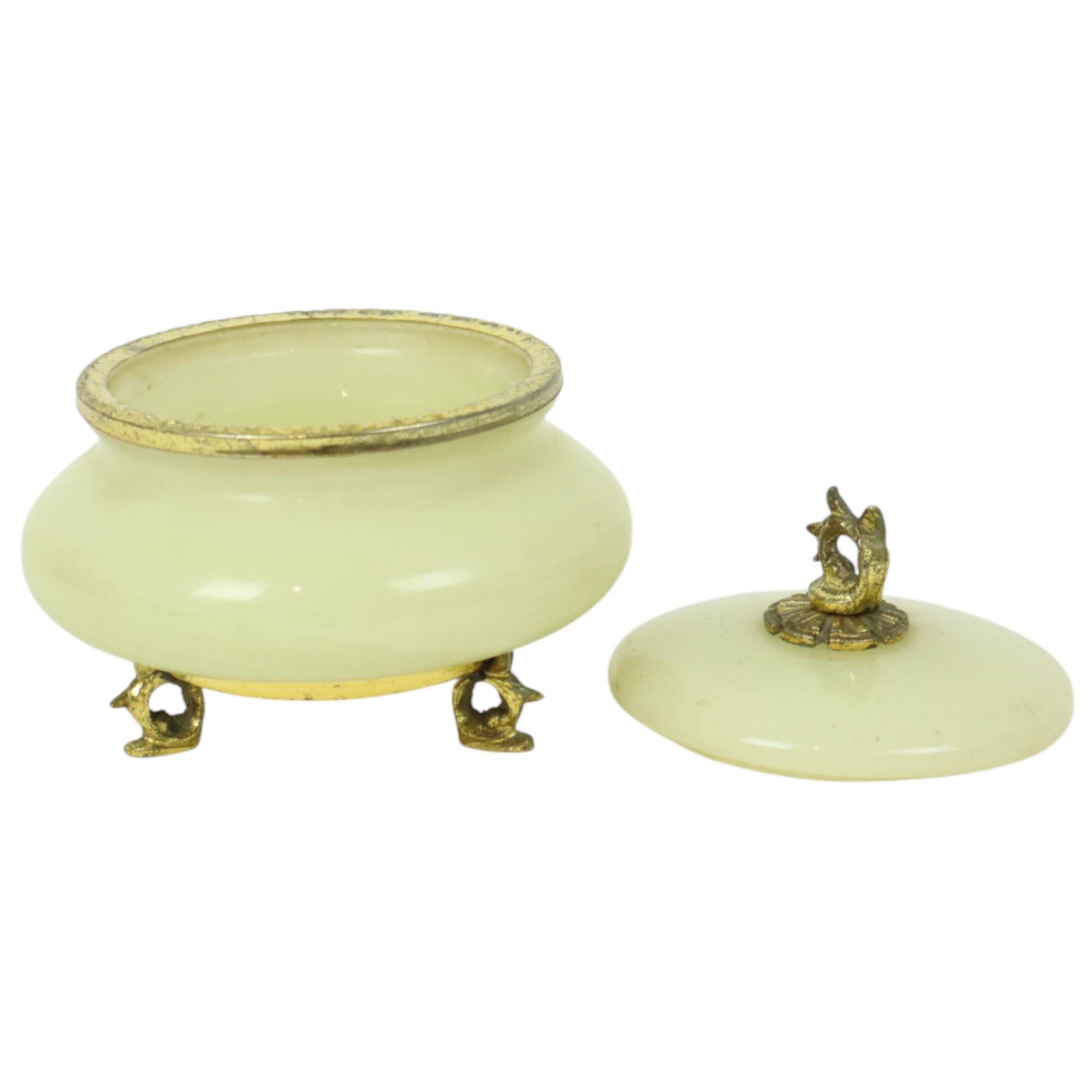 Vintage Jewelry Box Trinket Box Italian Alabaster Natural Stone