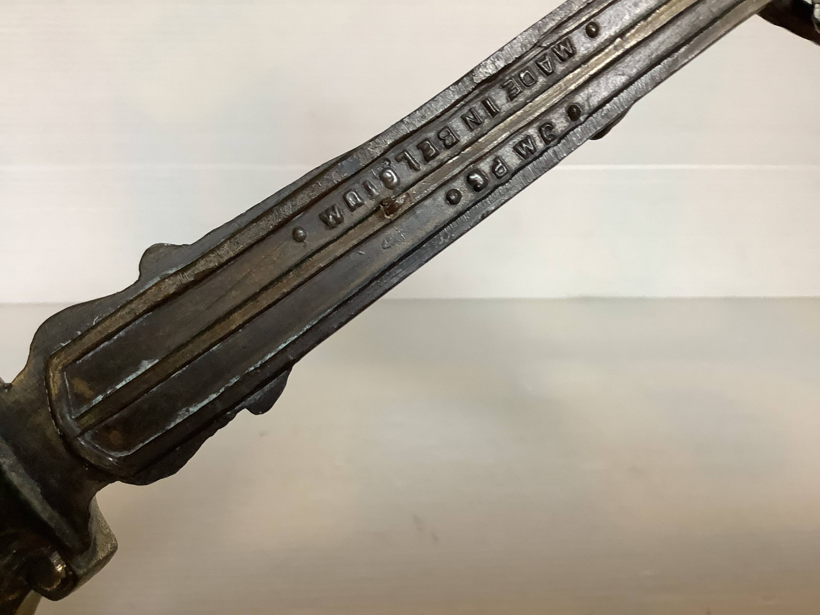 Old crucifix in zamak Belgium