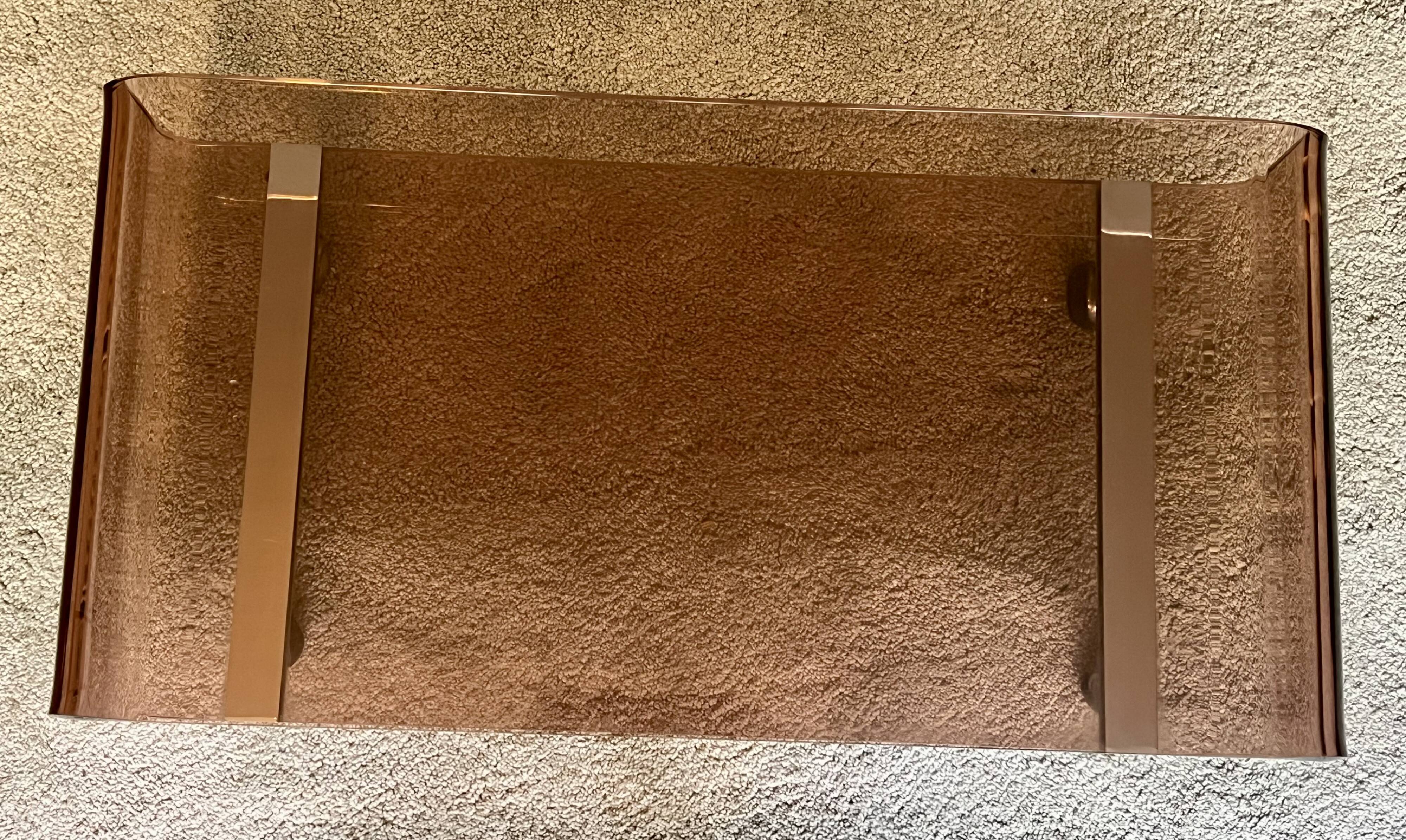 Plexiglass coffee table -Michel Dumas- Rochebobois- Very good condition