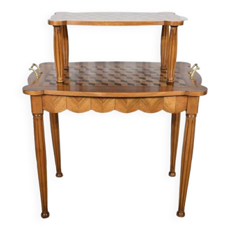 Walnut and Rosewood Marquetry Service Table – 1940