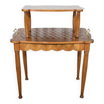Walnut and Rosewood Marquetry Service Table – 1940