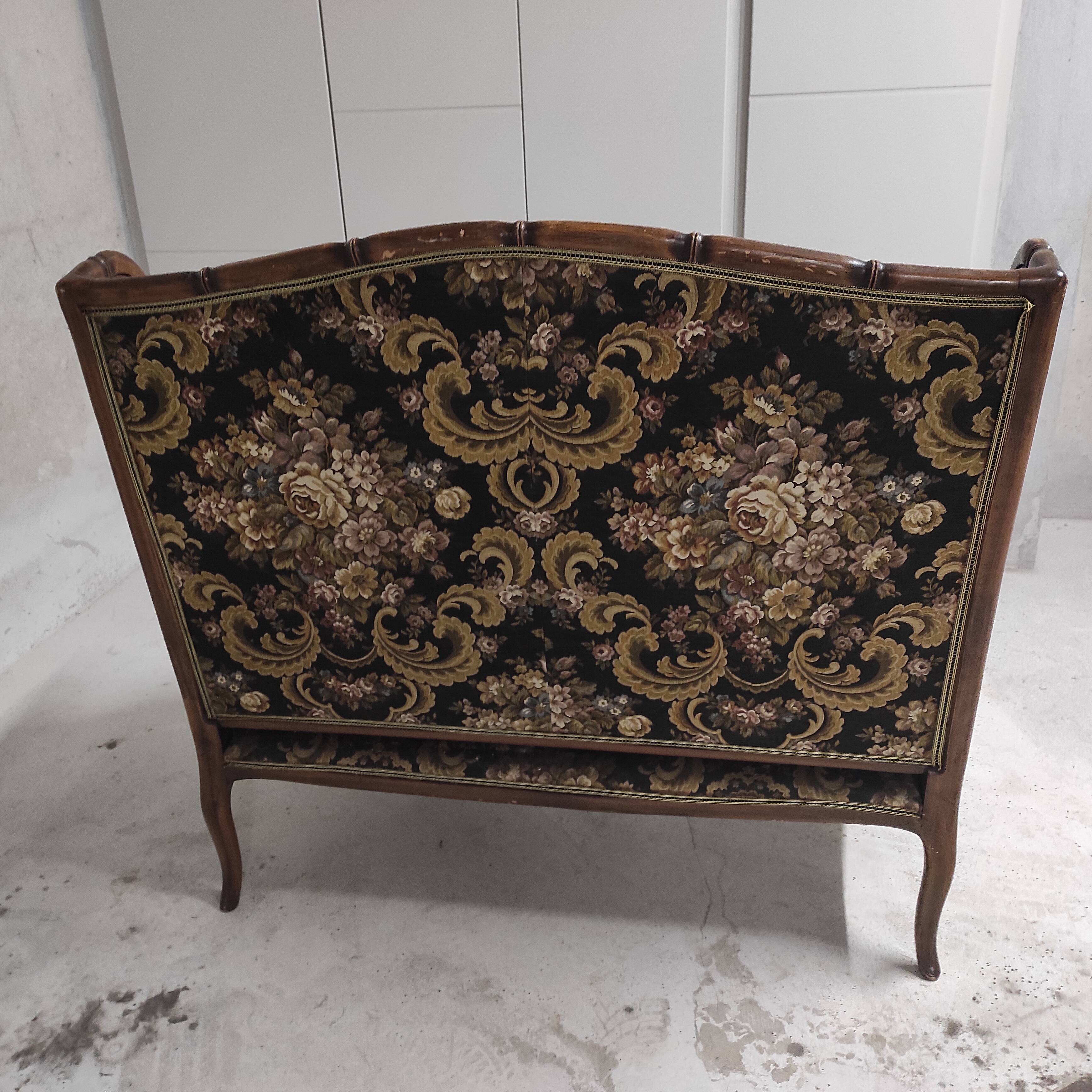 Wooden armchair and cannage
