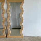 Zigzag rattan foot mirror H:182cm