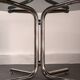Round dining table in smoked glass and chrome-plated steel, Italy, 1970
