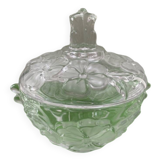 LARGE CHISELED GLASS CANDY