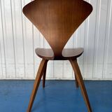 Set of 6 Cherner Norman Designer Chairs in Solid Walnut