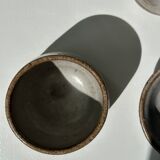 Meeting of three ceramic pieces: ice cup, small cup and small cup