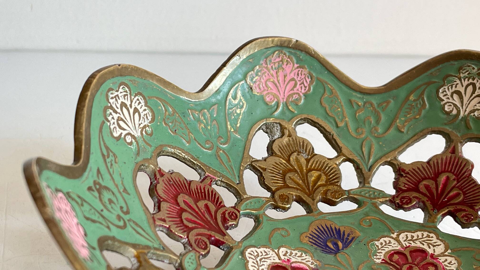 Vintage solid brass pocket tray