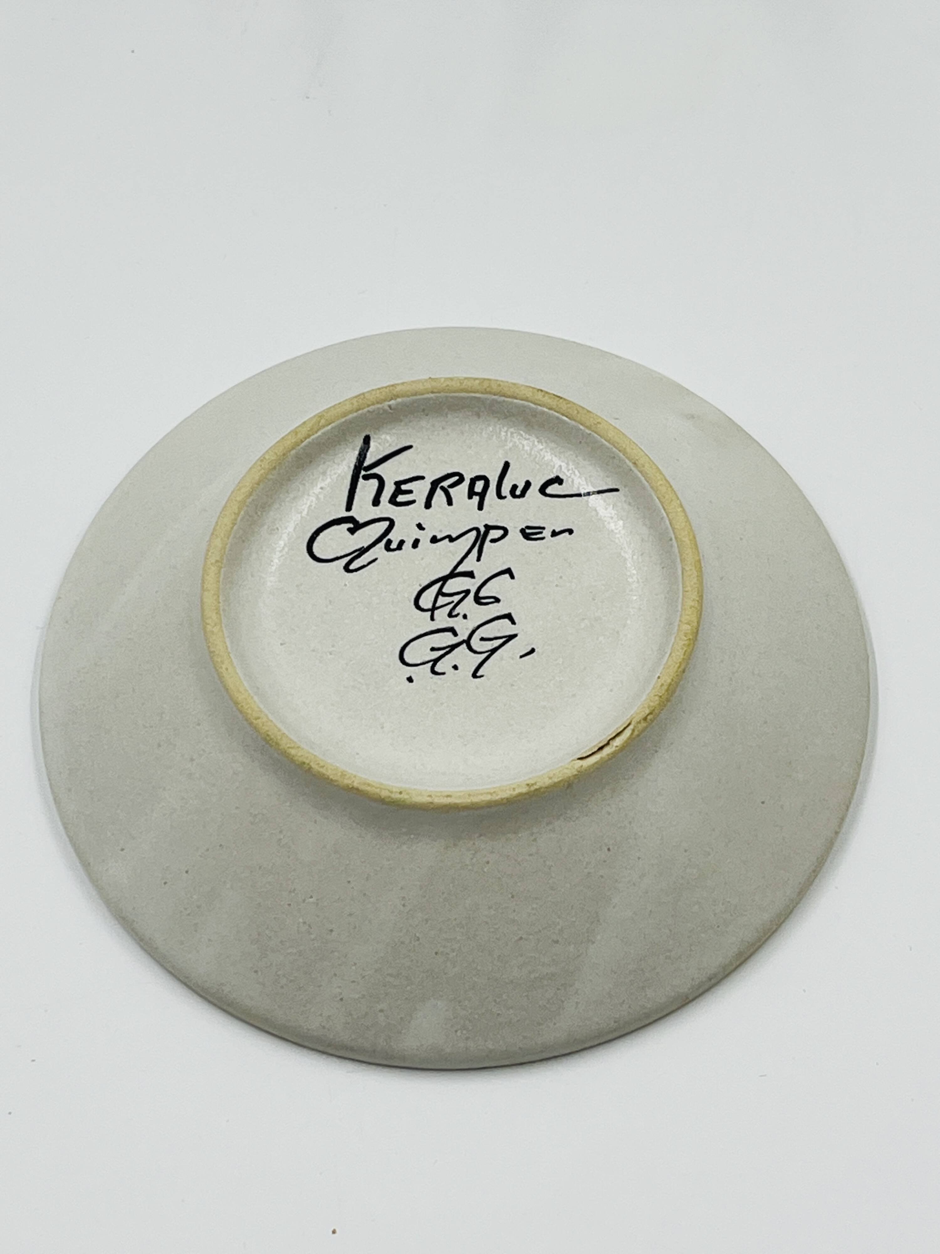 Lot de huit bols Keraluc Quimper Renaissance 1960