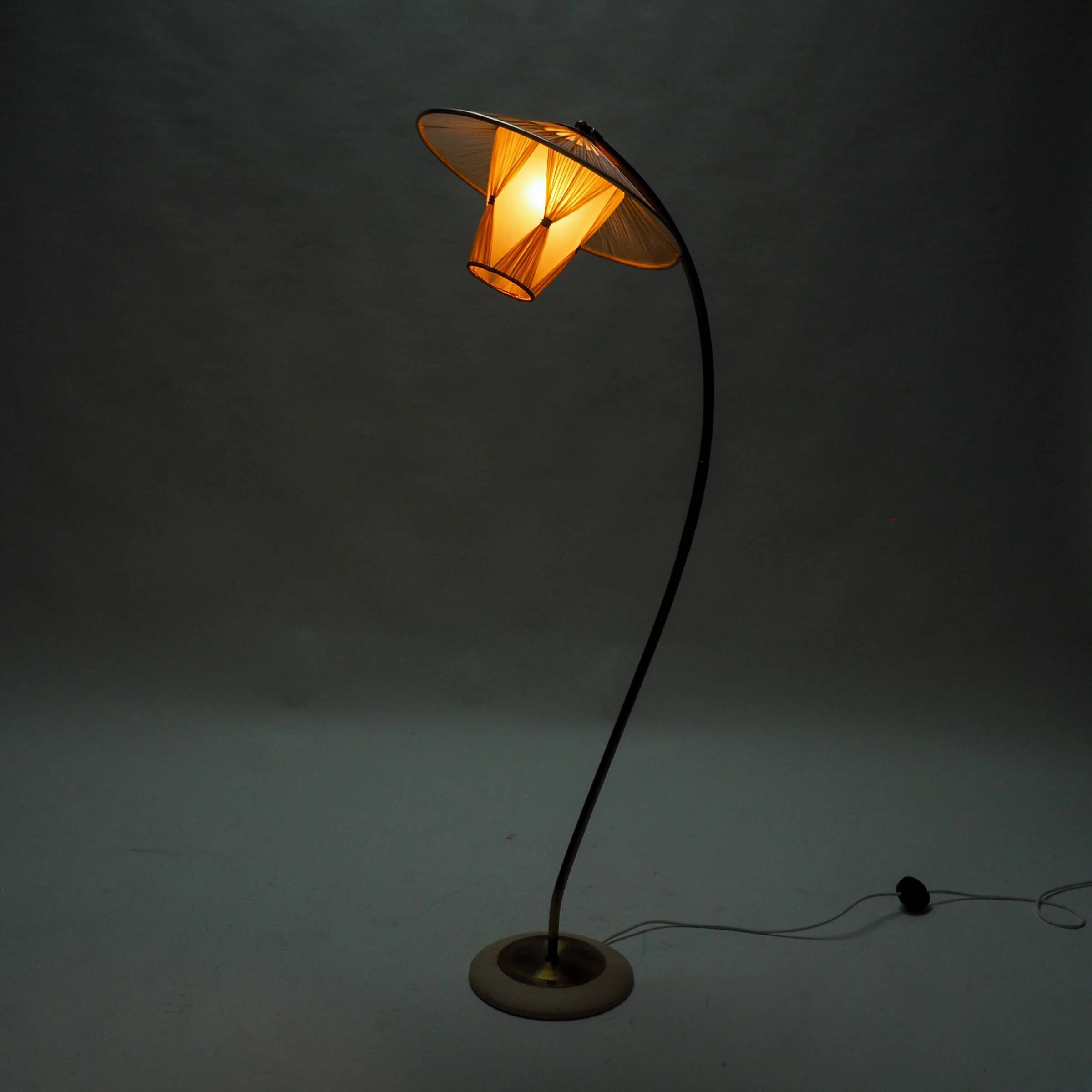 50s floor lamp with pleated shade