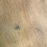 Oak draper table with an aero-crossed cropped