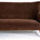 Magnificent vintage 1960s chocolate brown velvet sofa – unique piece.