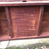 Raw wood farm table coffee table