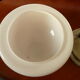 Plafonnier en opaline demi-lune 1950