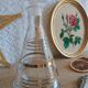 Luxhem glass carafe with vintage gold trim