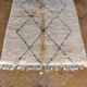 Beni Ouarain Moroccan Berber rug with black diamonds New 210 x 140 cm