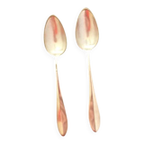 2 grandes cuillères en métal argenté (19eme siècle)