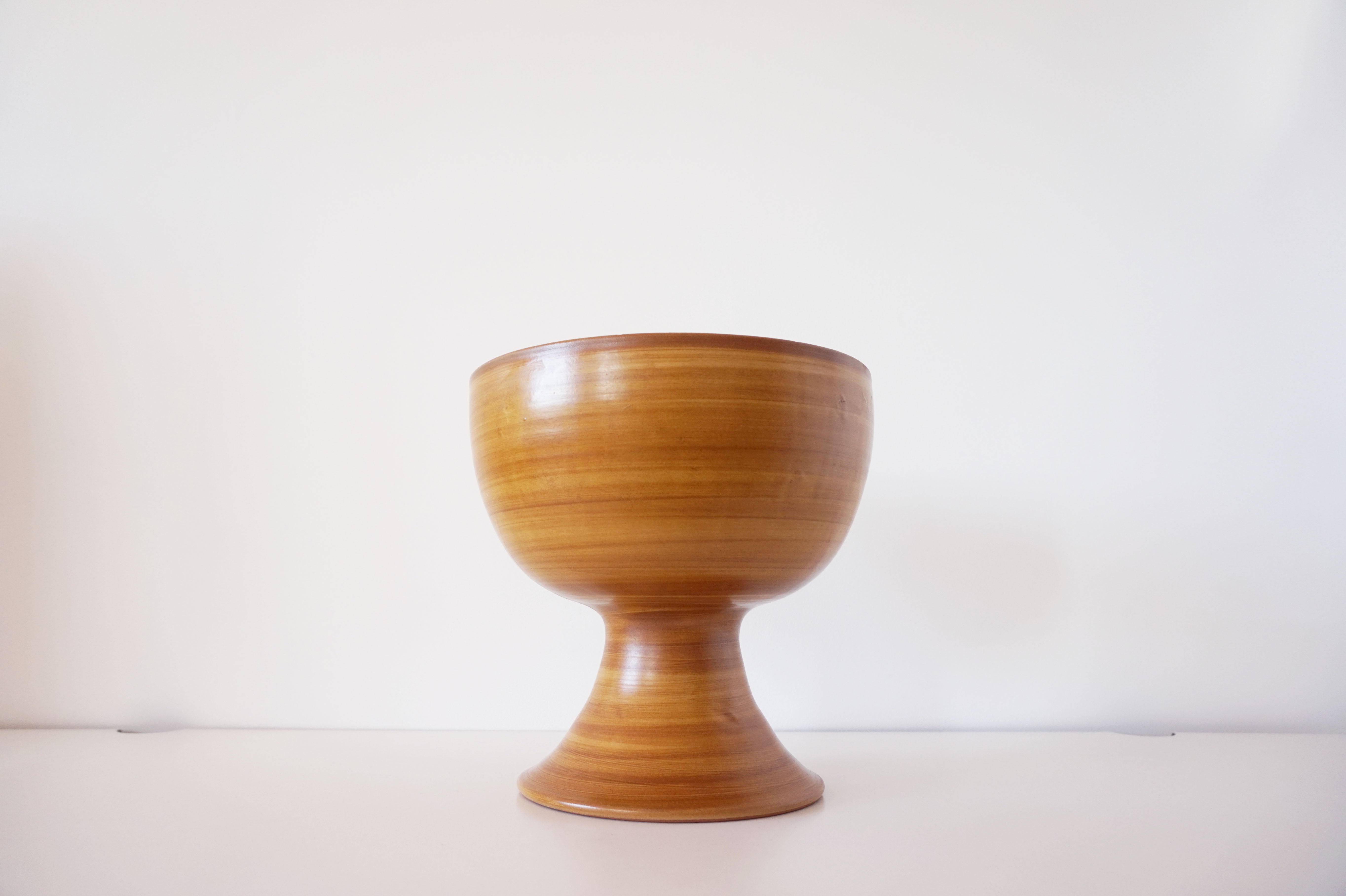Ceramic cup imitation wood 1970