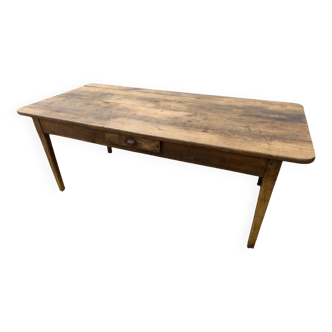Solid oak and cherry farmhouse table