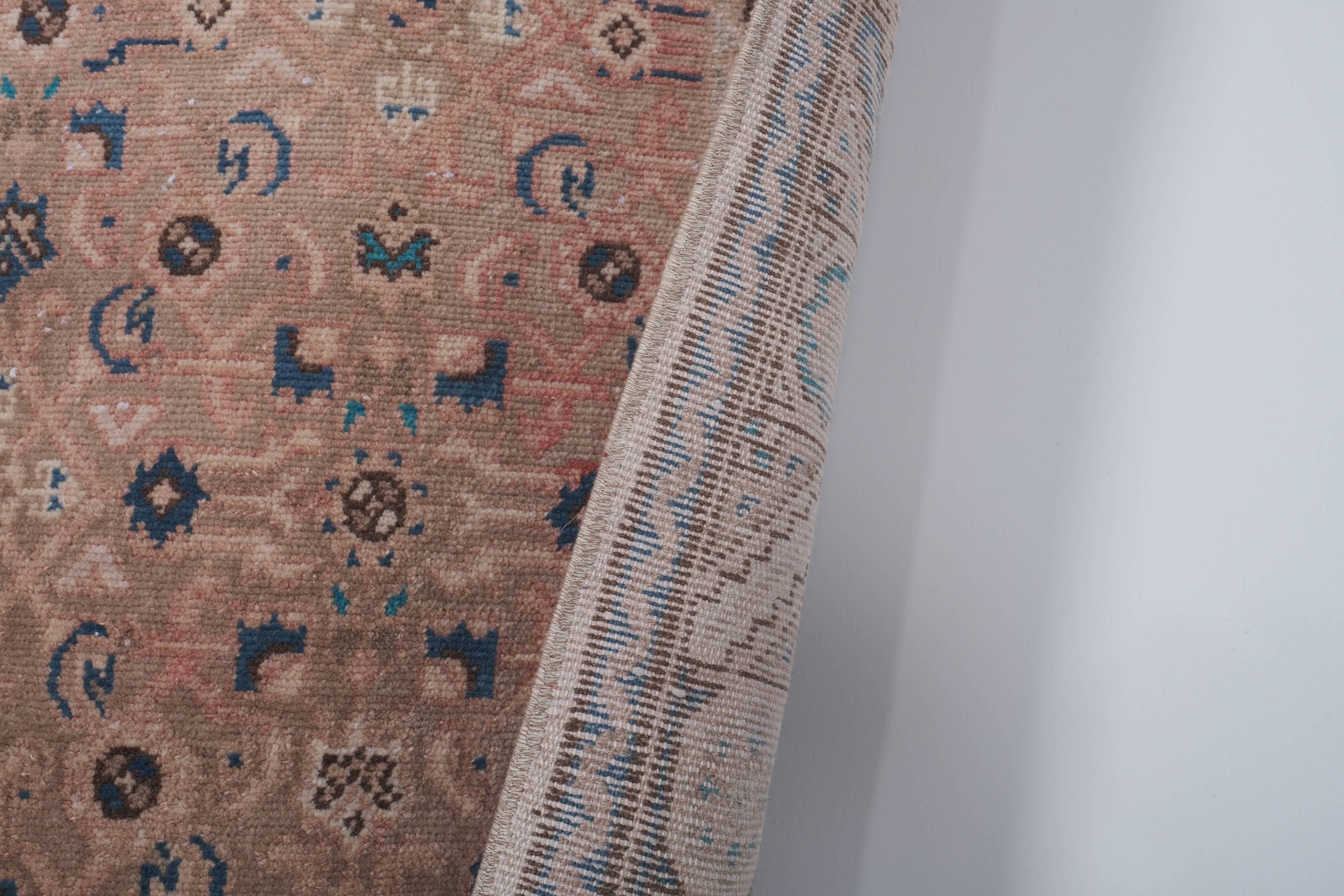 Vintage Turkish Oushak Handwoven Rug 97x417 cm