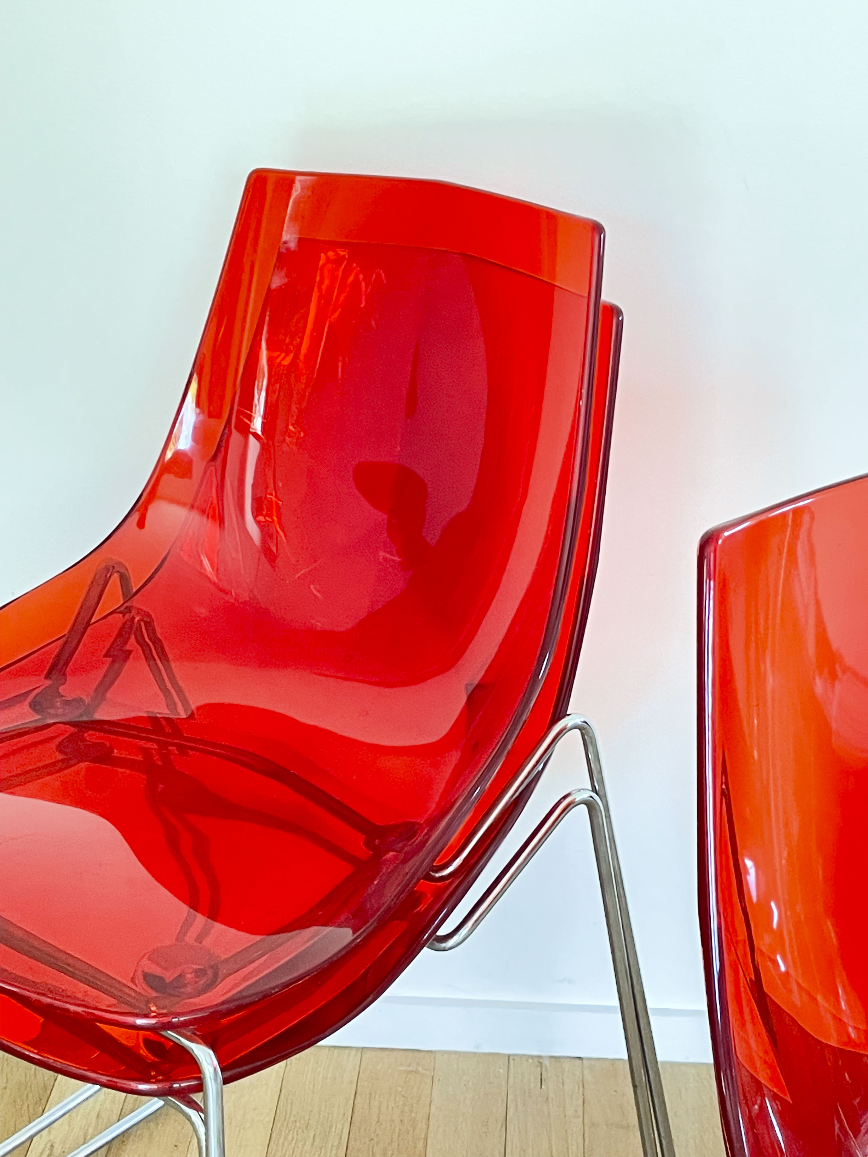 Lot 4 chairs Dal Segno red