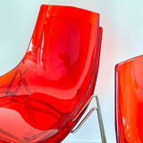 Lot 4 chairs Dal Segno red