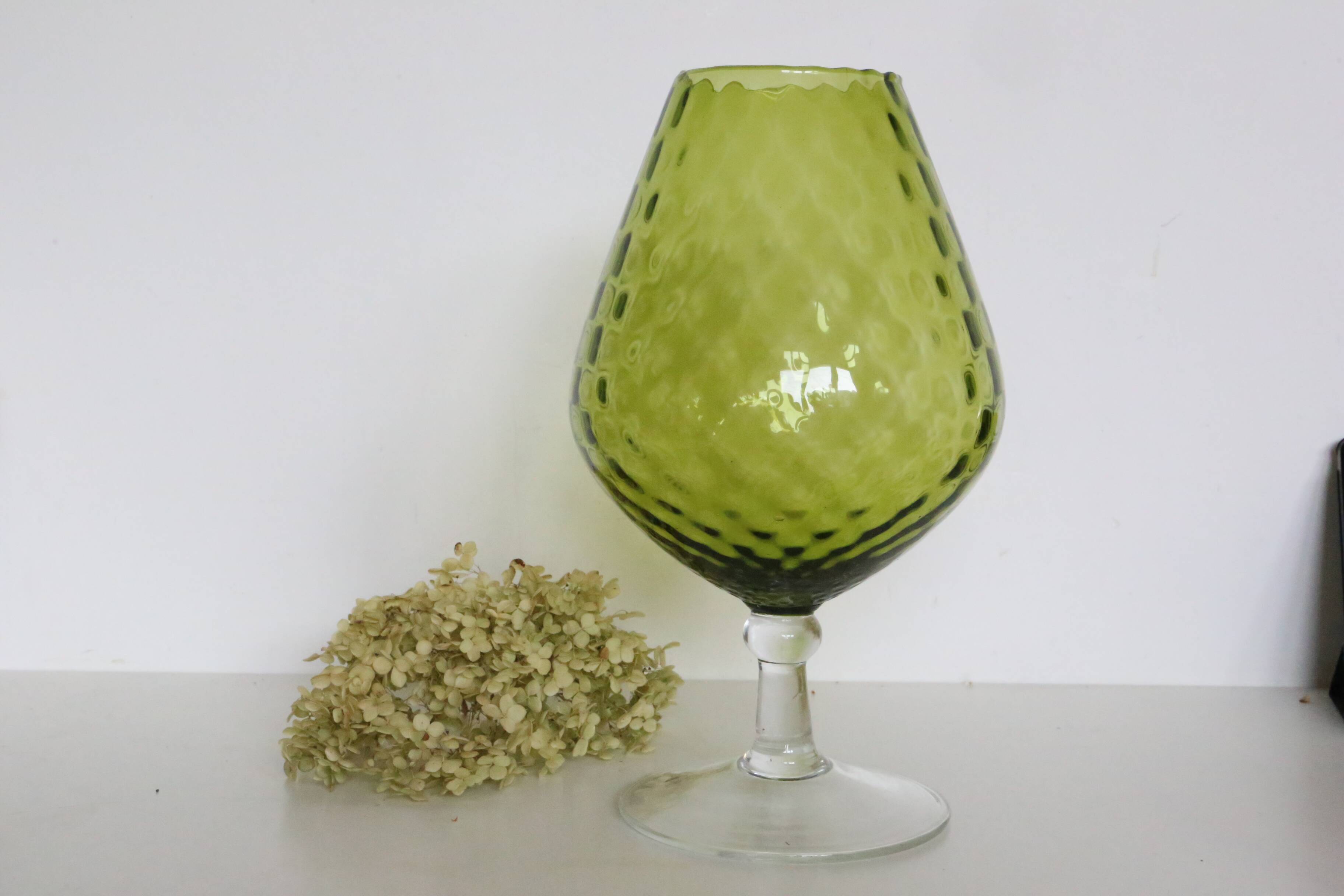 Empoli glass vase, vintage
