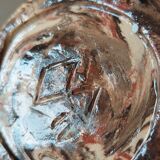 Sand, terracotta and brown soliflore vase in mixed earth